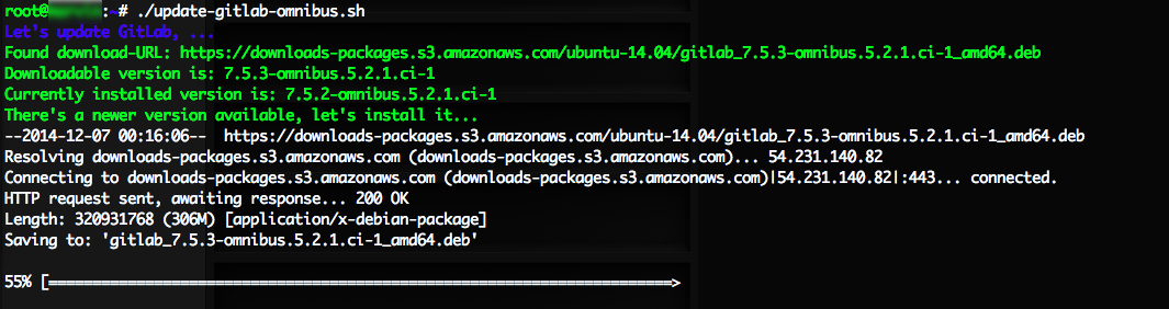 The Gitlab Updater at work